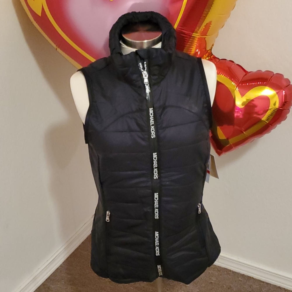 Michael Kors Black Winter Vest Zip up...Brand new